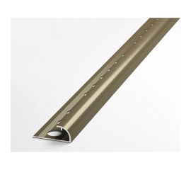 Профиль окантовочный полукруглый алюминиевый ЛУКА 9 мм, 2,7 м, анодированный, Бронза УТ000013620 