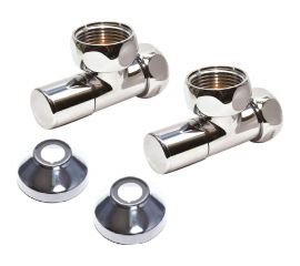 Угловой кран-Вентиль SMT ручка колпак, хром, 1х3/4 г/г,с отражателем, 2 шт. 8511SCH1005/2C 