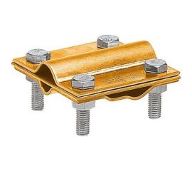 Зажим заземления EZETEK стержень - полоса/пруток крестообразный, латунь 90530 