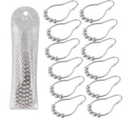 Набор колец для штор в ванную МУЛЬТИДОМ 12 шт Шик NEW VL34-65 