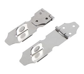 Накладка с проушиной TUNDRA krep для навесного замка, 75 мм, нержавеющая сталь, 2 шт. 4929461 
