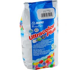 Затирка для швов MAPEI ULTRACOLOR PLUS №110 с водоотталкивающим и антигрибковым эффектом,манхеттен 2кг 6647 