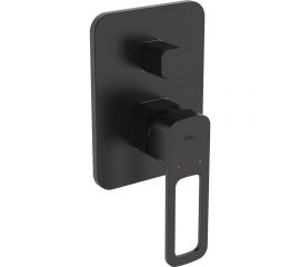 Встраиваемый смеситель IDDIS Slide с двумя выходами, черный SLIBL00i67 