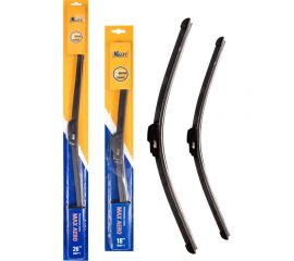 Комплект бескаркасных щеток стеклоочистителя KRAFT 650/450 мм, 1 адаптер KT 830864 