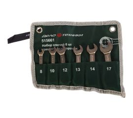 Набор комбинированных коротких ключей с трещоткой 6 шт ДТ/20 Дело Техники 515661 