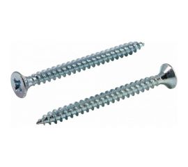 Универсальный саморез КВАДРА 3x50 белый, потайная голова, цинк, уп. 20 шт. 303045208120 