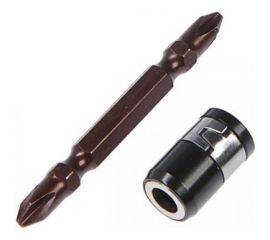 Бита двухсторонняя (PH2; 65 мм; S2; круглый магнитный фиксатор) TUNDRA 4617853 