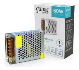 Блок питания Gauss Basic 12V 60W IP20 1/120 BT503 