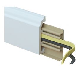 Плинтус Рико Колор HSP 80 (80 мм; 2.5 м; ПВХ; Белый под покраску) GRACE УТ000024173 