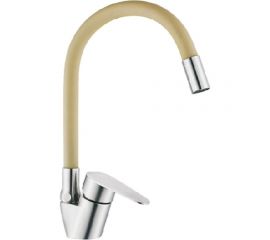 Однорычажный смеситель для кухни OUTE нержавеющая сталь SUS 304, кофейный/хром T40583B-6 