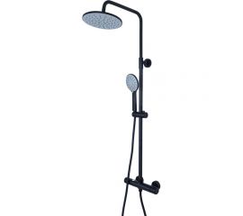 Душевая система Agger Thermo черного цвета для душа с ТЕРМОСТАТОМ A2451244 
