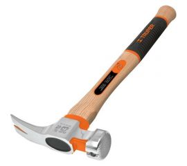 Молоток-гвоздодер TRUPER с рифленым бойком, деревянная ручка, вес бойка-0,45 кг, длина ручки-43 см 19989 