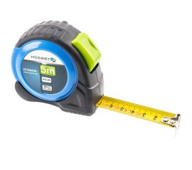 Измерительная рулетка HOEGERT TECHNIK 5м, 19мм, нейлон, 2-сторонняя HT4M406 