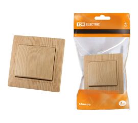 Выключатель TDM 1 кл. 10А "ЭКО" сосна "Таймыр" SQ1814-0201 