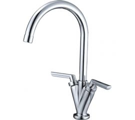 Смеситель для кухонной мойки Haiba латунь, с высоким поворотным изливом, хром HB4098 