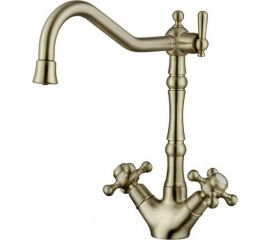 Смеситель для кухни под фильтр KAISER Carlson Style крест, бронза 44133-1 