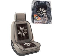 Накидка на сиденье Nova Bright с подголовником, деревянные вставки 46865 