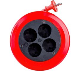 Удлинитель-рулетка EKF 4x10м, без заземления, ПВС 2x0,75, 10А/2,3кВт, PROxima SQ UBR-6-257-4-10 