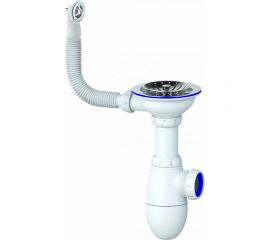 Сифон Unicorn B411P 3 1/2х40 с круглым переливом винт, шток, ручка - пластик 538079 