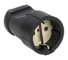 Штепсельное гнездо EKF с заземлением черное ПВХ 16A 250B ASGO16-30 