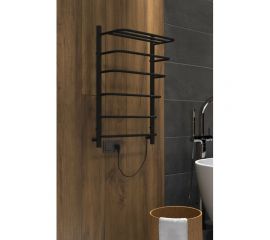 Полотенцесушитель INDIGO Hit (electro) 80/50 (скрытый монтаж, универсальное подключение R/L, черный муар) LHE80-50BRR 