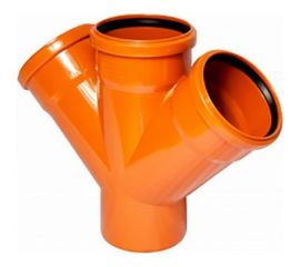 Канализационная крестовина АТЛАС ПЛАСТ 45 градусов, DN 110х110х110, наружная SPNE450000110 