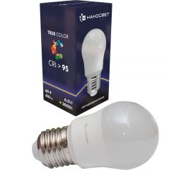 Светодиодная лампа Наносвет LH-G-60/E27/930, 6.5Вт, шар P45, 610 лм, Е27, 3000К, Ra95, L064 