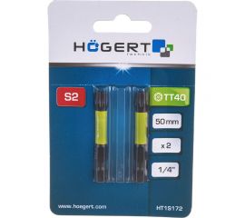 Биты ударные Т40, 50 мм, сталь S2, 2 шт HOEGERT TECHNIK HT1S172 
