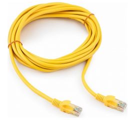 Многожильный патч-корд Cablexpert UTP кат.5e, 5м, литой, жёлтый PP12-5M/Y 