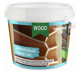 Акриловый герметик Farbitex (шовный; высокоэластичный; сосна; 3 кг) 4300005101 