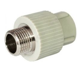 Муфта RTP PN25 комбинированная, наружная резьба, D25х3/4 мм, серая 10945 