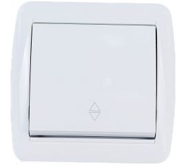 1-клавишный выключатель на 2 направления TDM открытой установки IP44 10А белый "Селигер" SQ1818-0011 