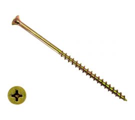 Саморез по дереву КРЕП-КОМП жёлтый цинк PH-2, 4,8х102, 10 шт. ждп10248мф 