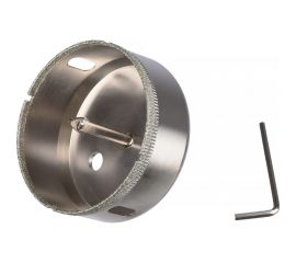 Коронка с центрирующим сверлом по стеклу и керамике (40х55 мм) Vertextools 336-40-55 