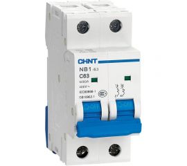 Автоматический выключатель CHINT NB1-63, 2P, 40A, 6кА, характеристика C 179665 