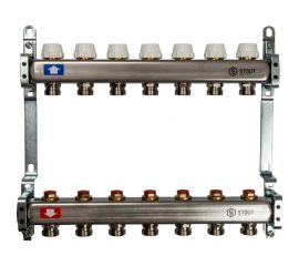 Коллектор из нержавеющей стали без расходомеров STOUT 7 выходов SMS 0922 000007 