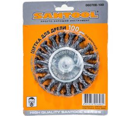 Щетка плоская (100 мм) для дрели SANTOOL 060708-100 