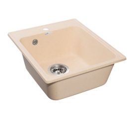 Мойка GranFest QUARZ 1-чаша, 420х480 бежевый 17 бежевый 