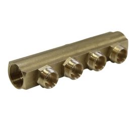 Коллектор ДТРД ВР 3/4 на 4 выхода НР 1/2, межосевое 35 мм 6106 