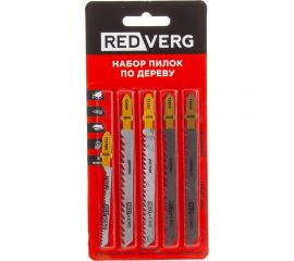 Набор пилок для лобзика по дереву 5 шт. REDVERG 6623569 