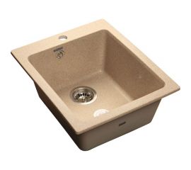 Мраморная мойка GRANFEST PRACTIK одна чаша 505*427 мм песочный GF-P--505 