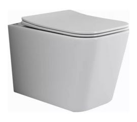 Подвесной унитаз Ceramica Nova CUBIC Rimless, с крепежом, с сиденьем-крышкой с микролифтом CN1806 