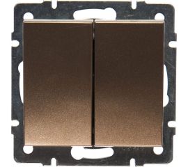 Выключатель Lezard RAIN, 2-й, бронза, матовый, 703-3188-101 