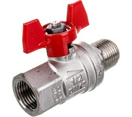 Усиленный шаровой кран RuB BRESСIA (S.33), 1/2"" DN15 PN65, ВР-НР бабочка S33D26 