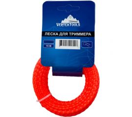 Леска (2 мм; 15 м; витой квадрат) для триммера vertextools YK-777-2-15 