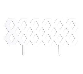 Гибкий декоративный забор Park L=2.4 м, H=22 см, 4 шт. по 60 см и 8 ножек, белый 999161 