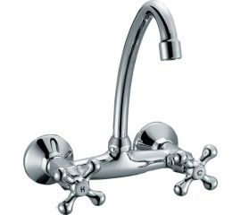 Двуручный смеситель для мойки Juguni настенный 0402.981 