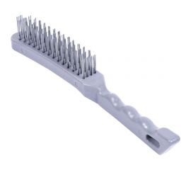Металлическая 4-рядная щетка с пластиковой ручкой АвтоDело 44014 15471 