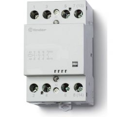 Модульный контактор Finder 4НО, контакта 40А, = 230В AC/DC, - AgSnO2, 224402304310 