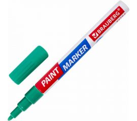 Лаковый маркер-краска BRAUBERG EXTRA paint marker 2 мм, зеленый, улучшенная нитро-основа, 151974 